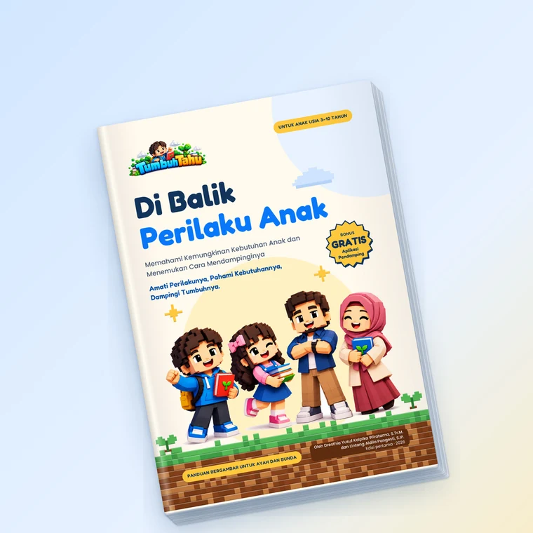 Mockup sampul ebook Di Balik Perilaku Anak