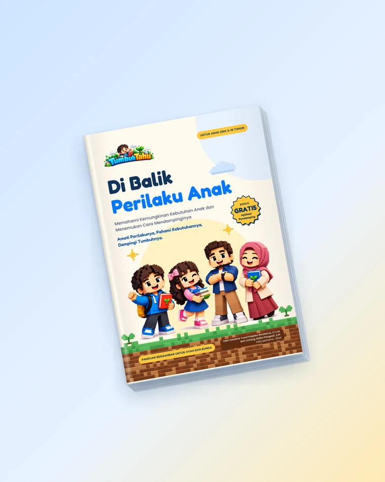 Mockup sampul ebook Di Balik Perilaku Anak